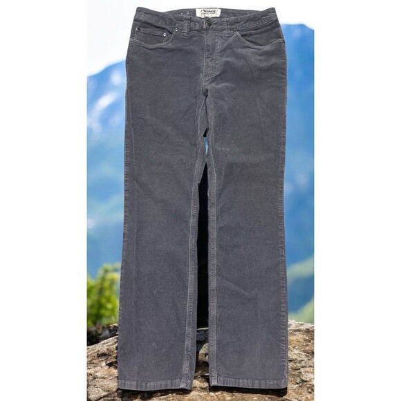 Mountain Khakis Pants Men’s Sz 34 x 30 Gray Corduroy Slim Tailored Fit - Picture 1 of 4